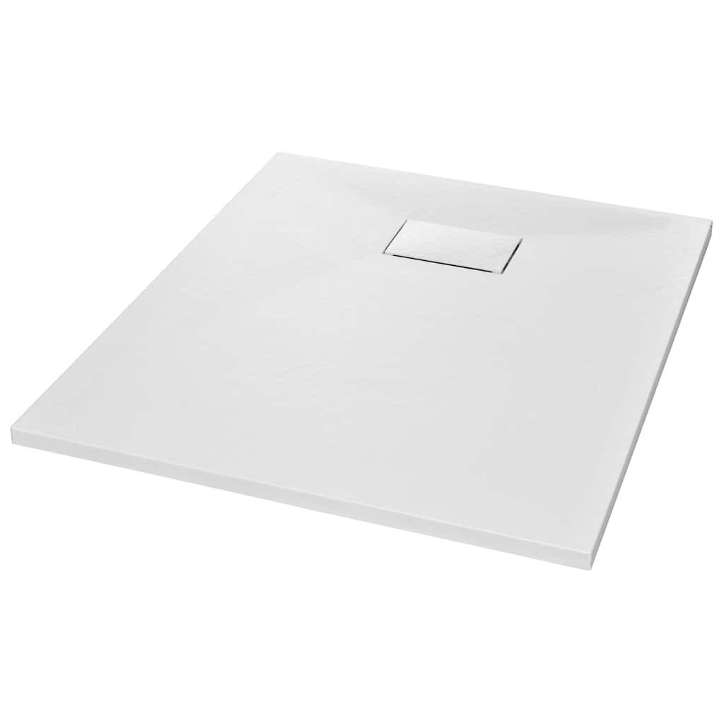 DUSCHWANNE Weiss 90/70 Cm - Weiß, Textil (70/2.6/90cm) - vidaXL