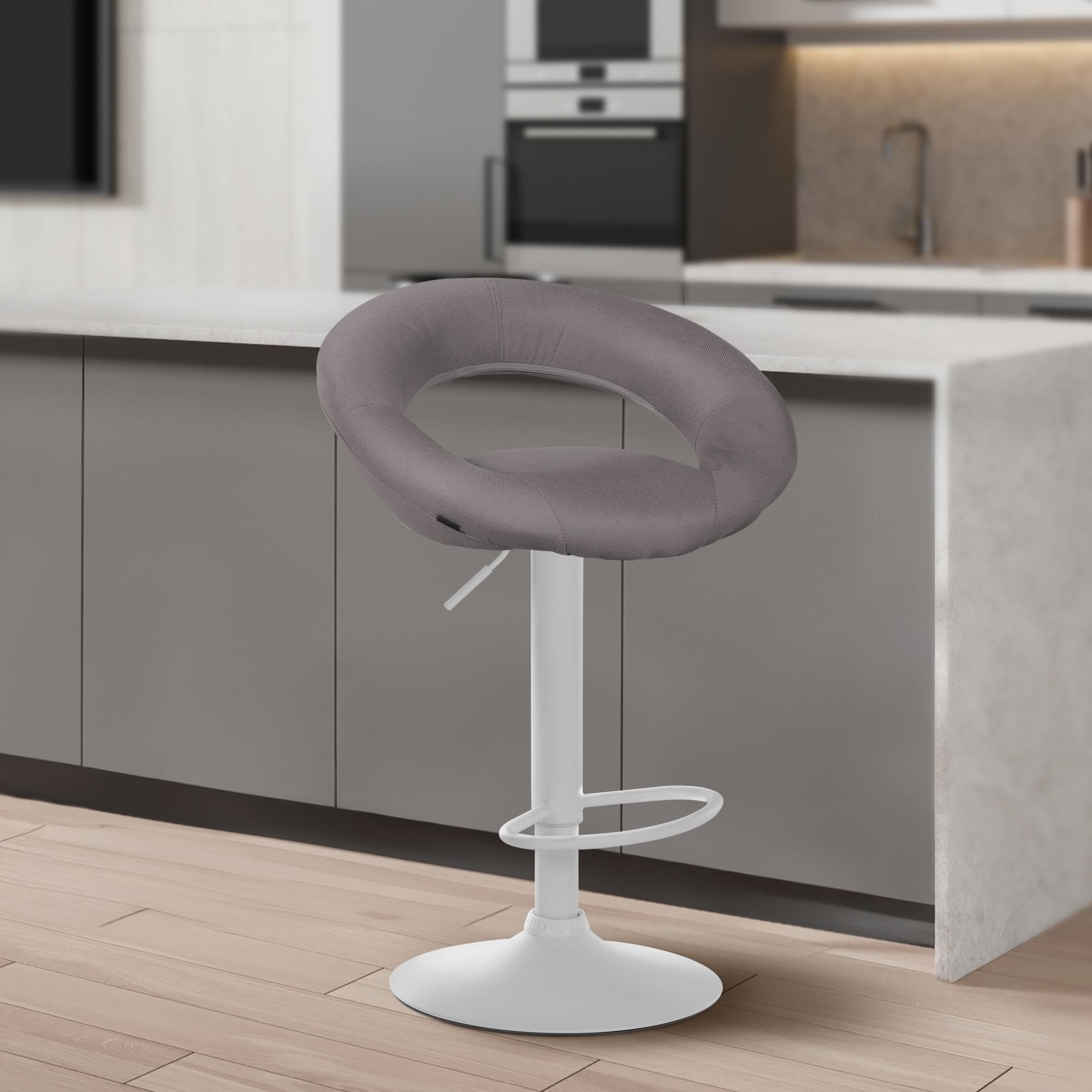 Thumbnail - CLP Barhocker, Grau, Textil, 52x77x47 cm, Esszimmer, Barmöbel, Barhocker