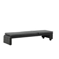 SONNENLIEGE LONDON Schwarz 196x60x32 cm - Schwarz, Textil (196/32/60cm) - FURNLUX