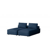 GARTENCHAISELONGUE Doppelter MALIBU Marineblau - Blau, Holz (180/73/194cm) - Kaiser Möbel