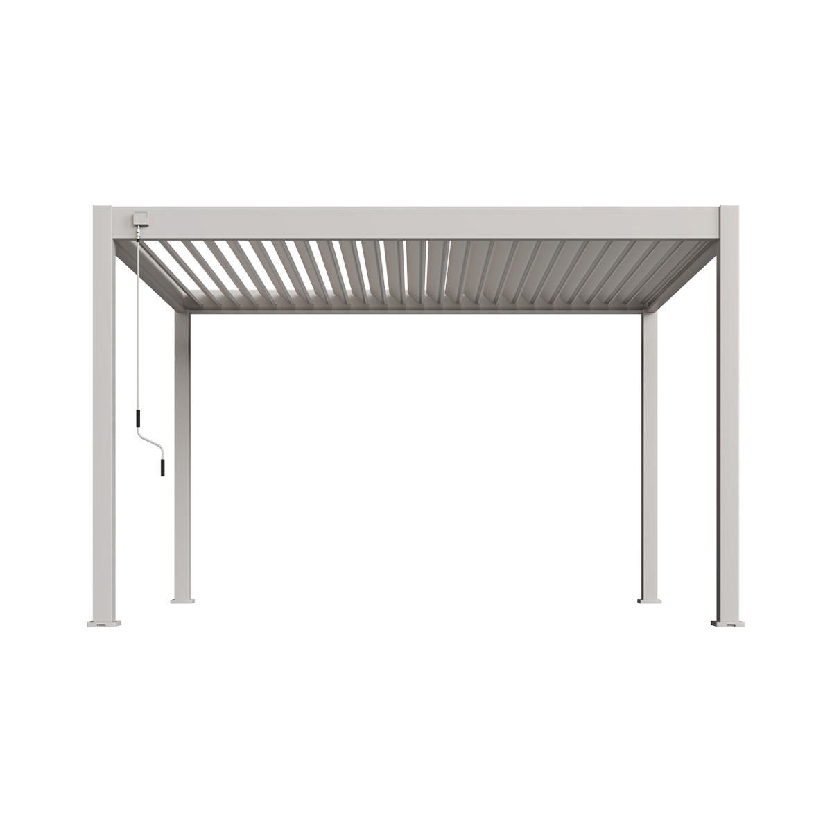 PERGOLA Deluxe Plus Pavillon Terrassenüberdachung Aluminium 3 x 4 m Ivory Sand - Anthrazit, Metall (300/255/400cm) - WEIDE