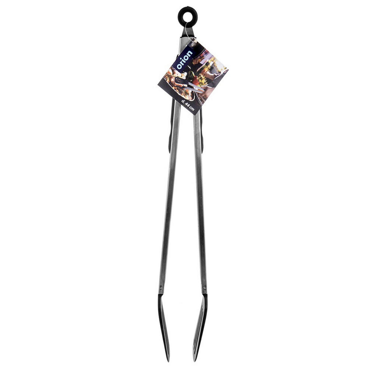 GRILLZANGE Edelstahl mit Verriegelung 44 cm Silberfarben - Silberfarben, Metall (44cm) - Orion 