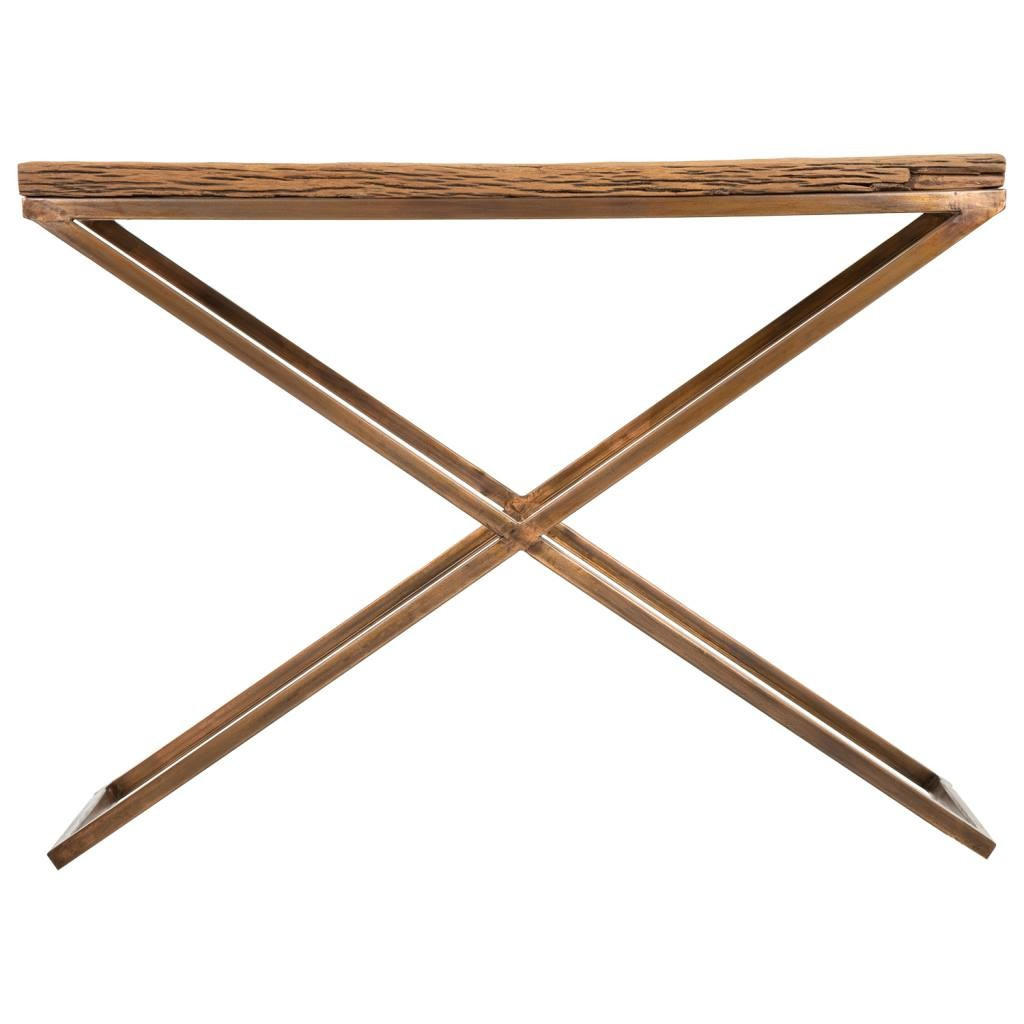 KONSOLE aus Holz und Metall 112x37x82 cm - Kupferfarben, Metall (82/112/37cm) - Wanderlust