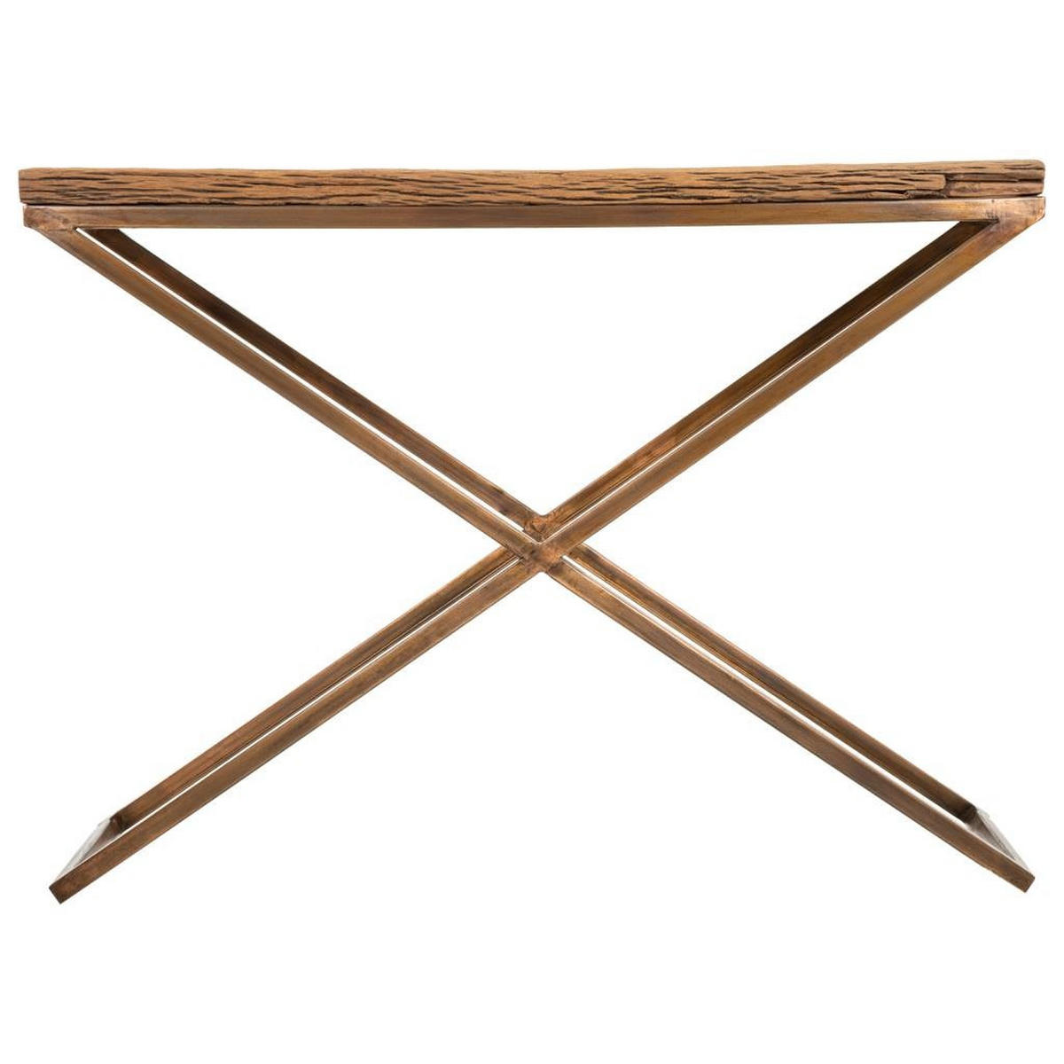 KONSOLE aus Holz und Metall 112x37x82 cm - Kupferfarben, Metall (82/112/37cm) - Wanderlust