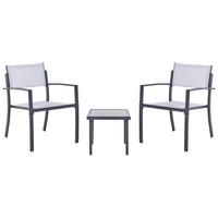 BISTRO-SET Metall Grau Tavoleto - Grau, Metall - Beliani