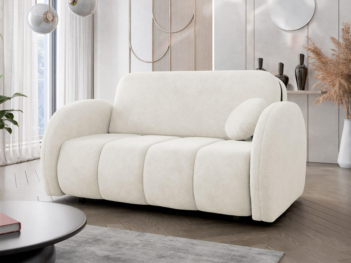SCHLAFSOFA Viva Comfy III - Creme/Schwarz, Holz/Textil (152/85/103cm) - MIRJAN24