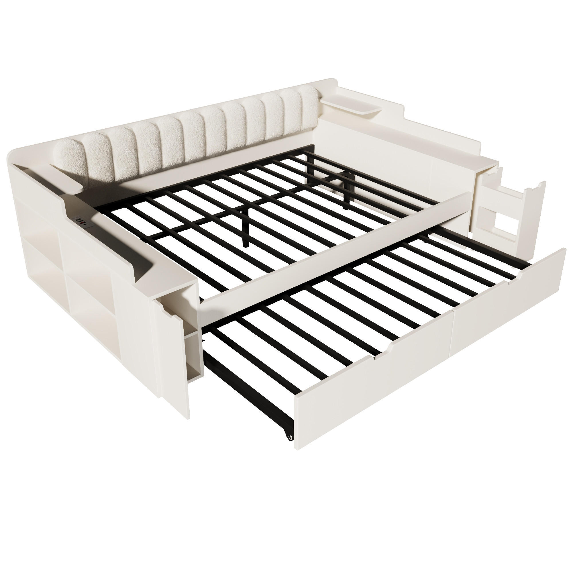 ComfortXL Ausziehbett Weiß 140x190 cm