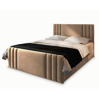 BOXBETT KANES 160x200 cm mit Matratze und Topper - Beige - Beige, Holz (160/200cm) - MASSENO