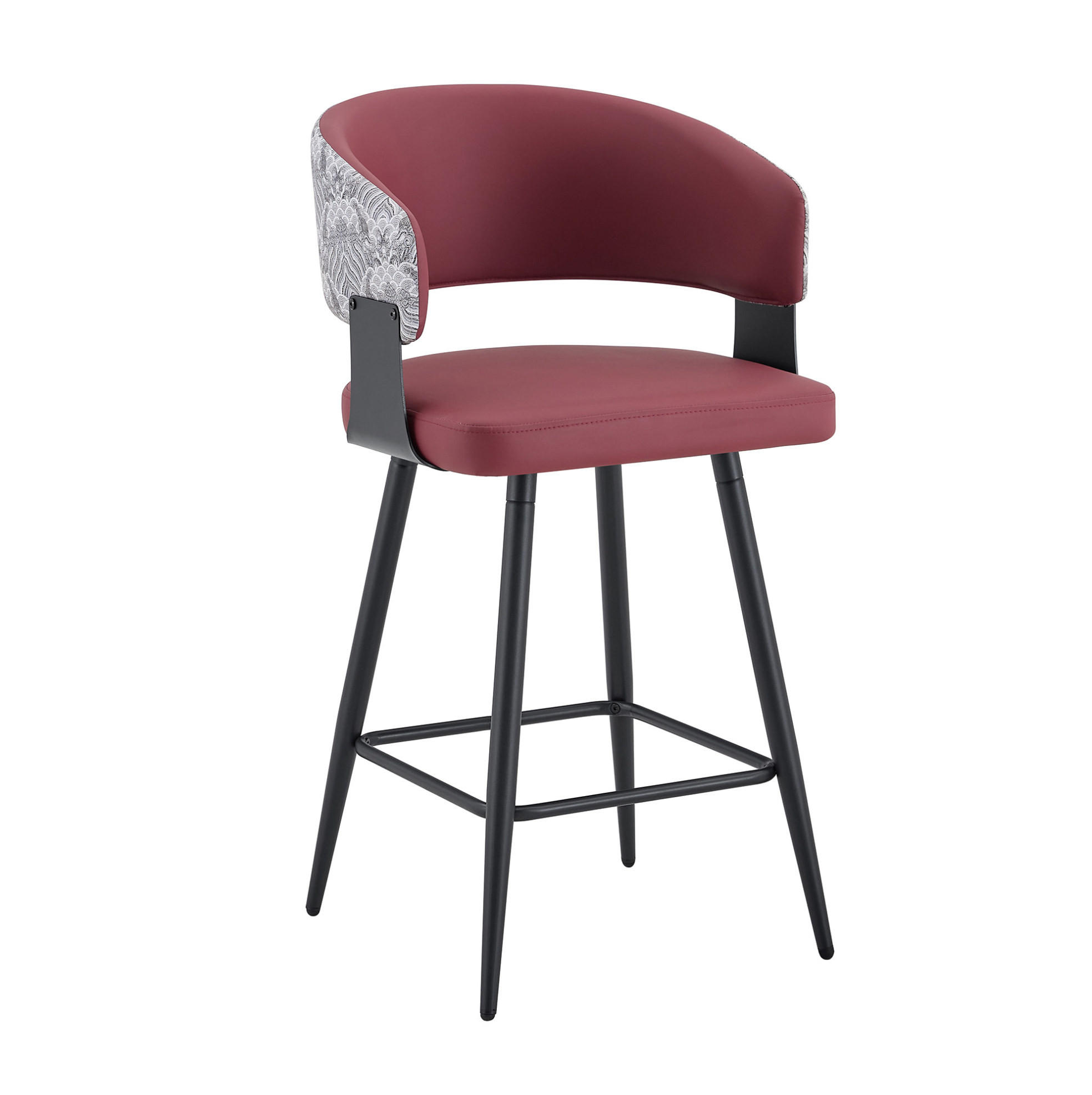 ESSZIMMERSTUHL mit Armlehnen Kunstleder Rot - Rot, Metall (47/94.5/46cm) - Meubliv