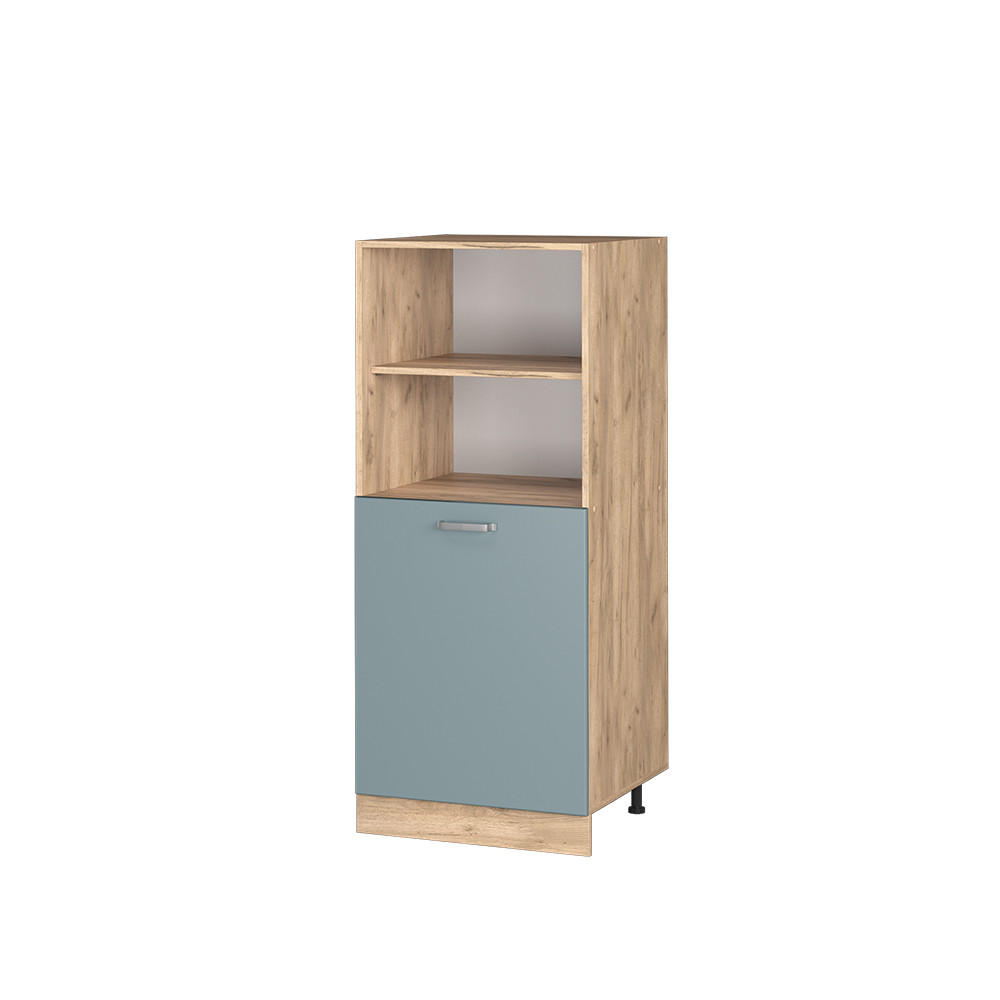 HERDUMBAUSCHRANK R-Line Blau-Grau 60 cm - Honigeiche/Eiche Wotan, Holzwerkstoff (60/143/57cm) - Vicco