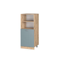 HERDUMBAUSCHRANK R-Line Blau-Grau 60 cm - Honigeiche/Eiche Wotan, Holzwerkstoff (60/143/57cm) - Vicco