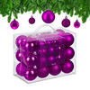 50XWEIHNACHTSKUGELN - Pink, Kunststoff (6/7/6cm) - Relaxdays