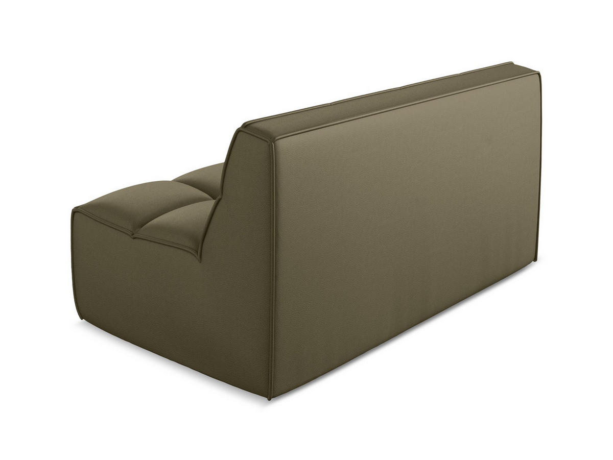 2-SITZER-SOFA Kunstleder Grün - Schwarz/Olivgrün, Leder/Kunststoff (160/75/93cm) - Makamii
