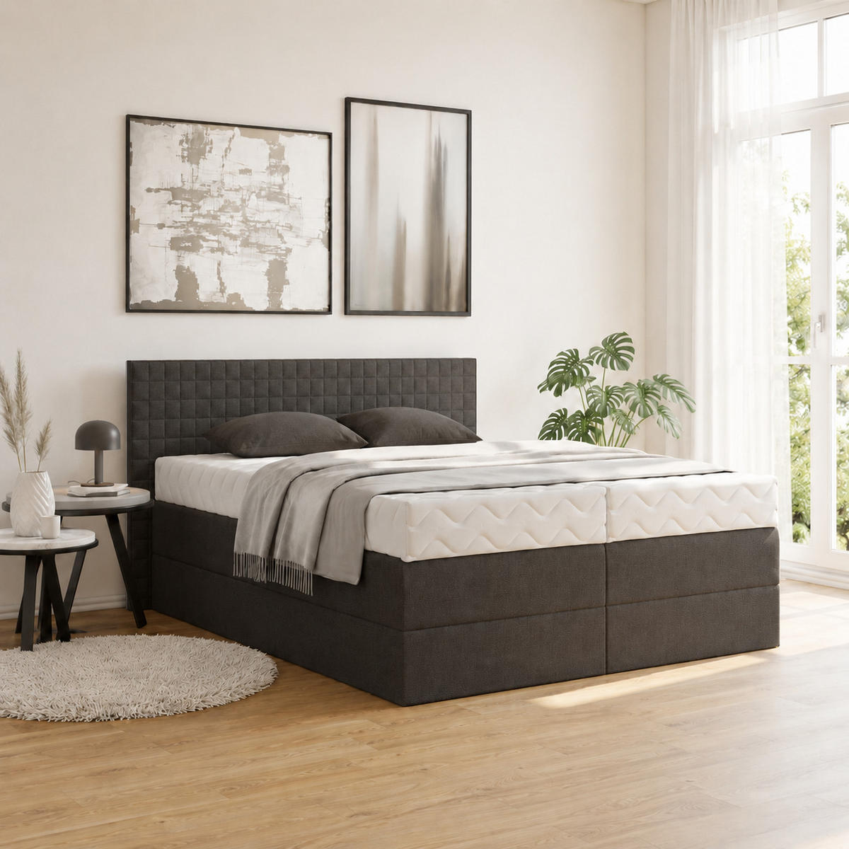 BOXBETT H2 Matratze 160x200 cm in Schwarz - Schwarz, Textil (160/200cm) - Home Collective