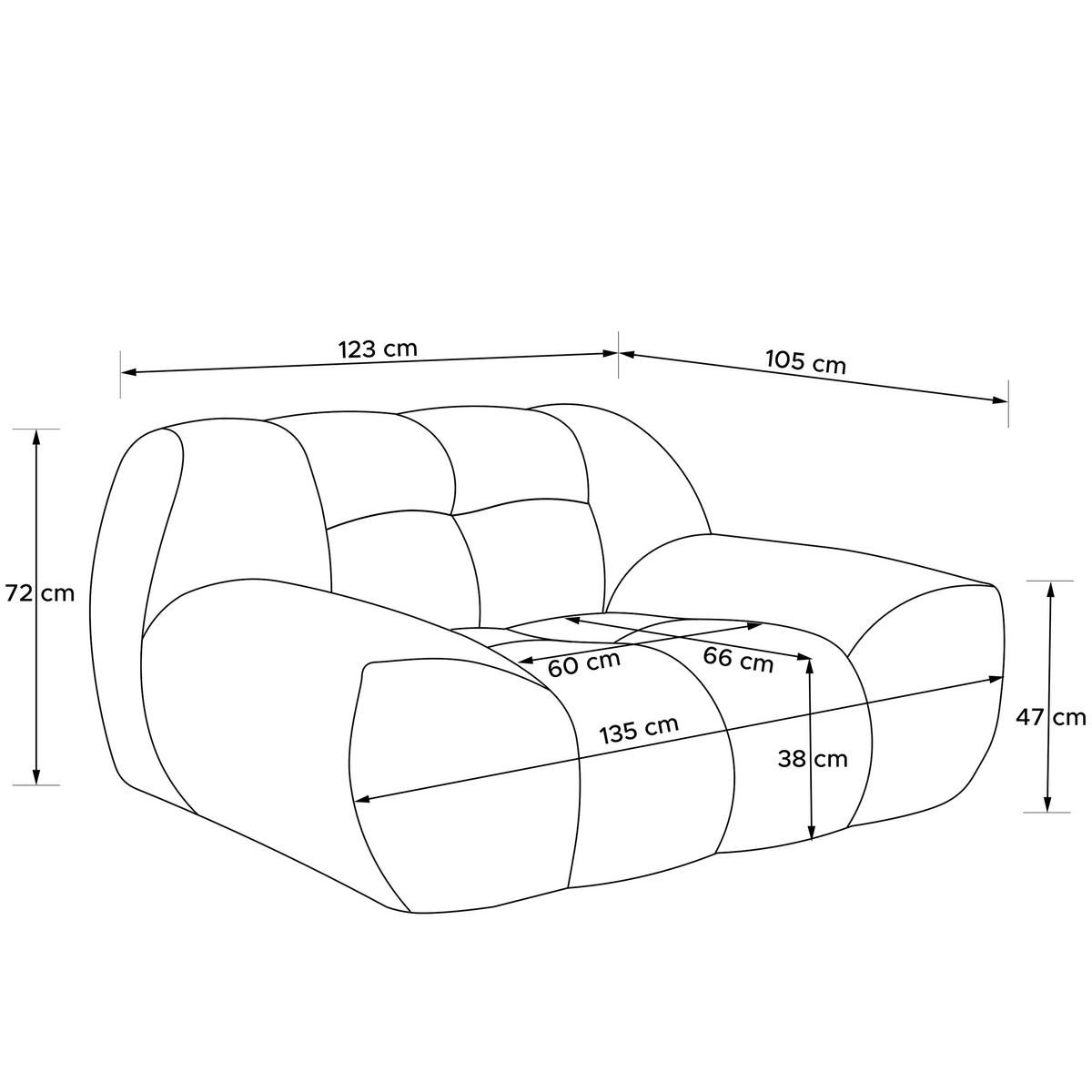 SESSEL VENA mit Pouf Bouclé, Hellgrau - Hellgrau, Holz/Textil (65/38/65cm) - KONSIMO®