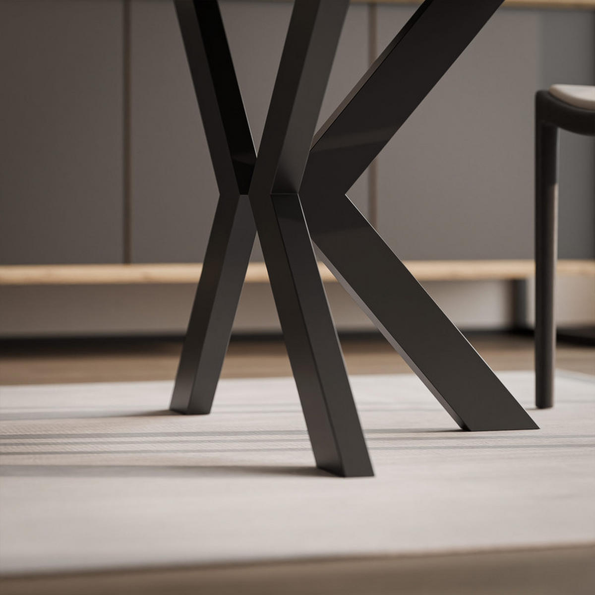 AUSZIEHTISCH DANTON 200/100/76 cm, Schwarz / Kraft-Eiche - Eiche Wotan/Schwarz, Holzwerkstoff/Metall (100/200/76cm) - Idohome