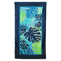 MIKROFASER-STRANDTUCH Tropical Leaves 90x170 220g/m² - Blau, Textil (90/170cm) - LE COMPTOIR DE LA PLAGE