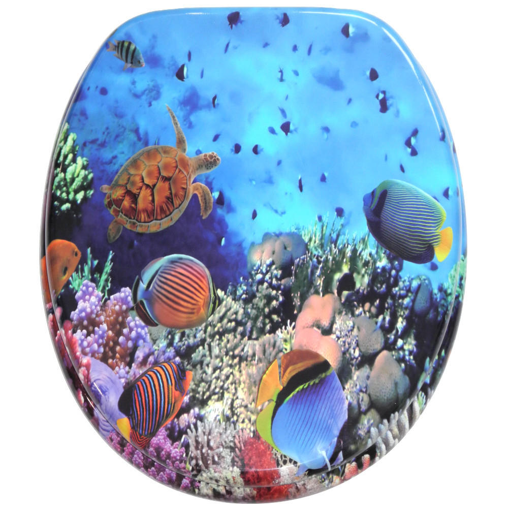 WC-SITZ Ocean - Blau, Holzwerkstoff (38/6/47cm) - Sanilo