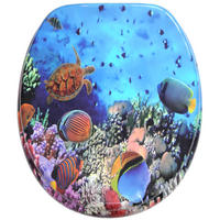 WC-SITZ mit Absenkautomatik Ocean - Blau, Holzwerkstoff (38/6/47cm) - Sanilo