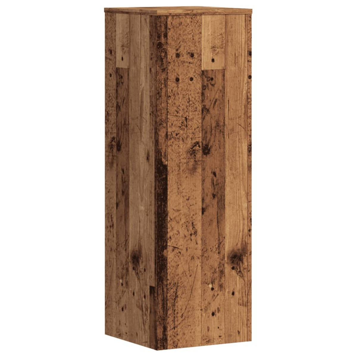 PFLANZENSTÄNDER 2er Set Altholz-Optik 33/33/100 Cm Holzwerkstoff - Braun, Holzwerkstoff (33/100/33cm) - vidaXL