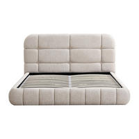 BETT mit Bettkasten - 2 Personen - stoff - beige Foriosy - Beige, Textil (180/200cm) - Vente-Unique
