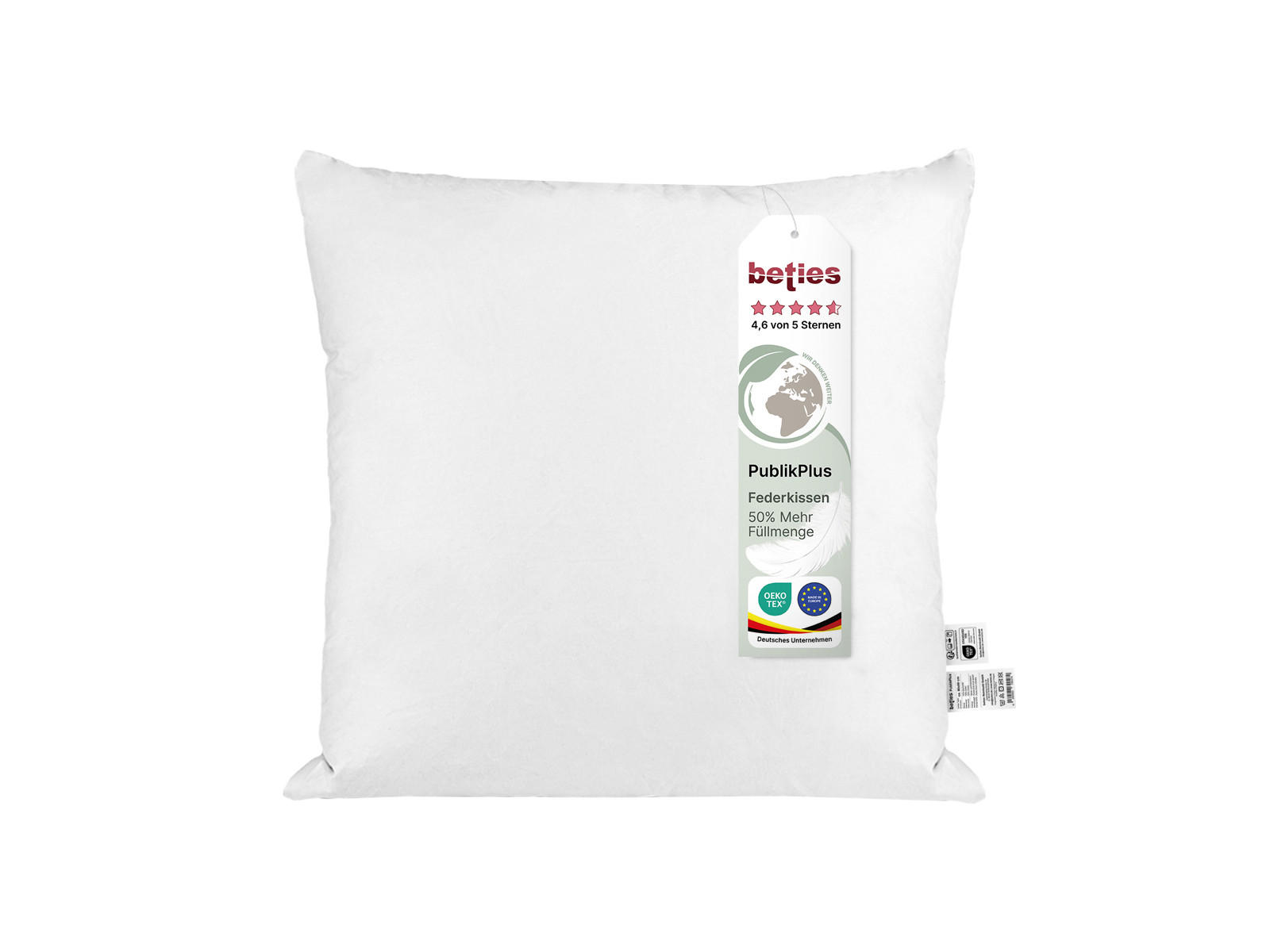 FEDERKISSEN PublikPlus 60/60 cm - Creme, Textil (60/60cm) - beties Heimtextil
