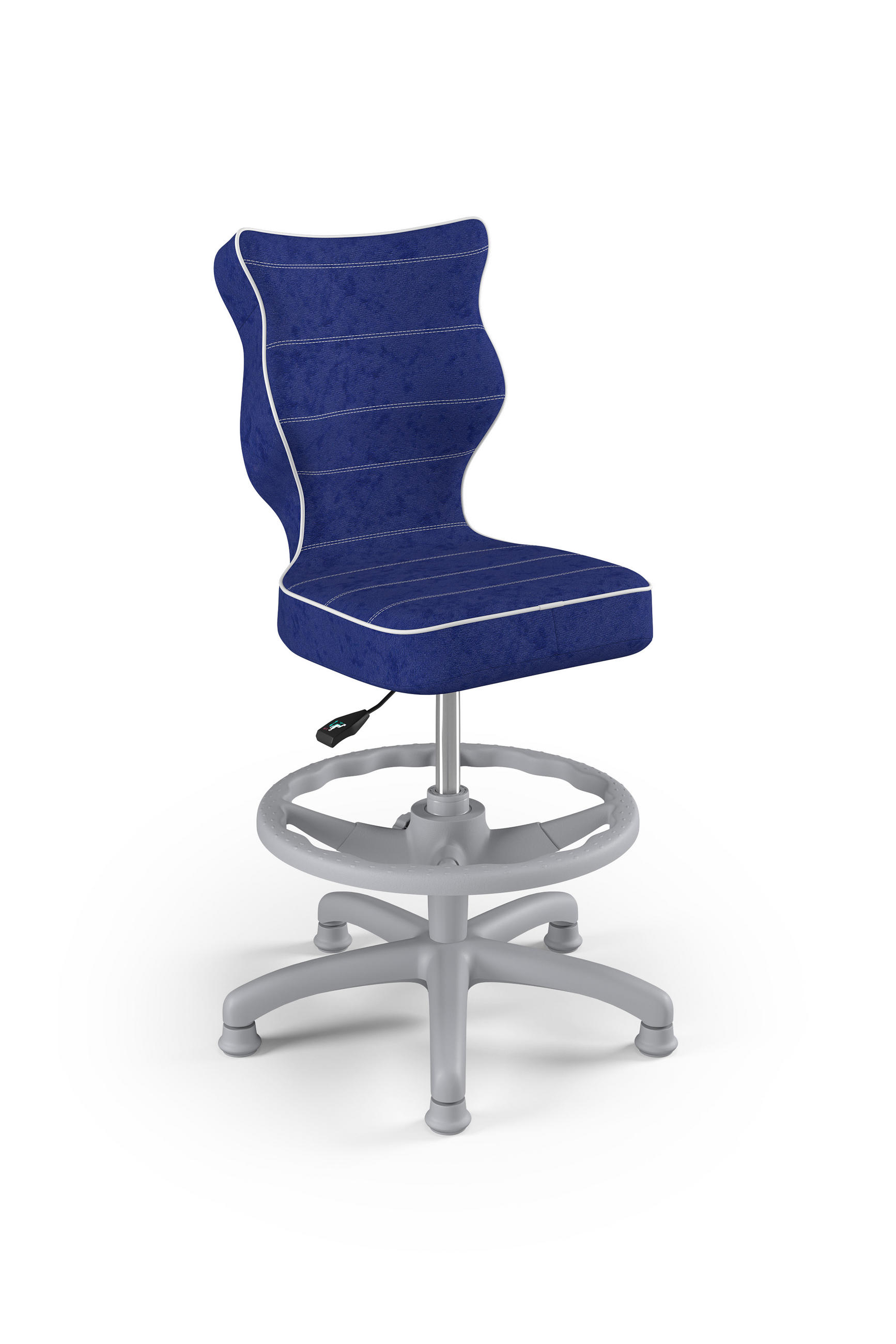 KINDERSTUHL Petit mit Fußstütze - Blau, Textil (66/96/66cm) - RAUMHIRSCH FURNITURE