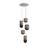 GALERIELEUCHTE Velo 5-flammig Rauch Ø 18/20/25cm - Anthrazit/Weiß, Glas (25/25/27cm) - s.luce