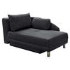RÉCAMIERE-SCHLAFSOFA mit Bettkasten, Federkern, seitenverkehrt montierbar 149/90/80 cm, Liegefläche 200/84 cm, Webstoff Anthrazit / 15121 - Chromfarben/Anthrazit, Textil/Metall (149/80/90cm) - luma-home