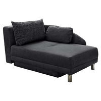 RÉCAMIERE-SCHLAFSOFA mit Bettkasten, Federkern, seitenverkehrt montierbar B149/T90/H80 cm, Liegefläche 200x84 cm, Webstoff Anthrazit / 15121 - Chromfarben/Anthrazit, Textil/Metall (149/80/90cm) - luma-home