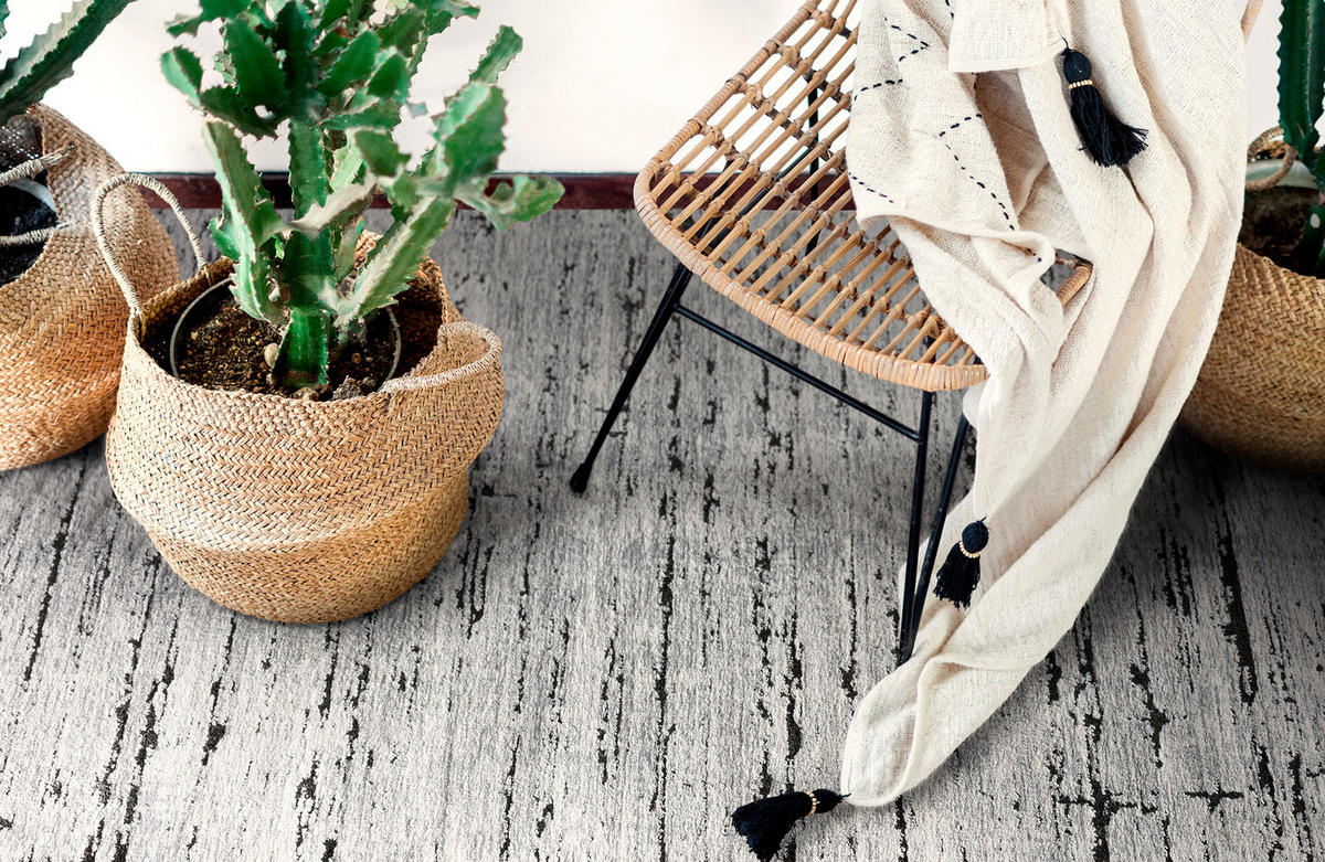 GLANZEFFEKT-TEPPICH Dunkelgrau  Ø155 cm - Dunkelgrau, Textil (155/155cm) - Tesso Living