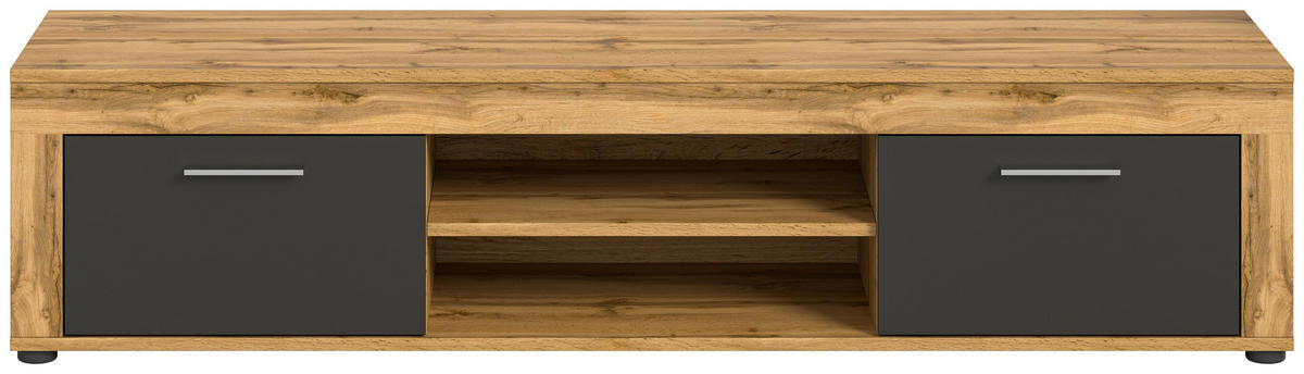 LOWBOARD JAM (B/H/T: ca. 160/37/40 cm) in Wotan Eiche Nachbildung/grau - Eiche Wotan, Holzwerkstoff (160/37/40cm)