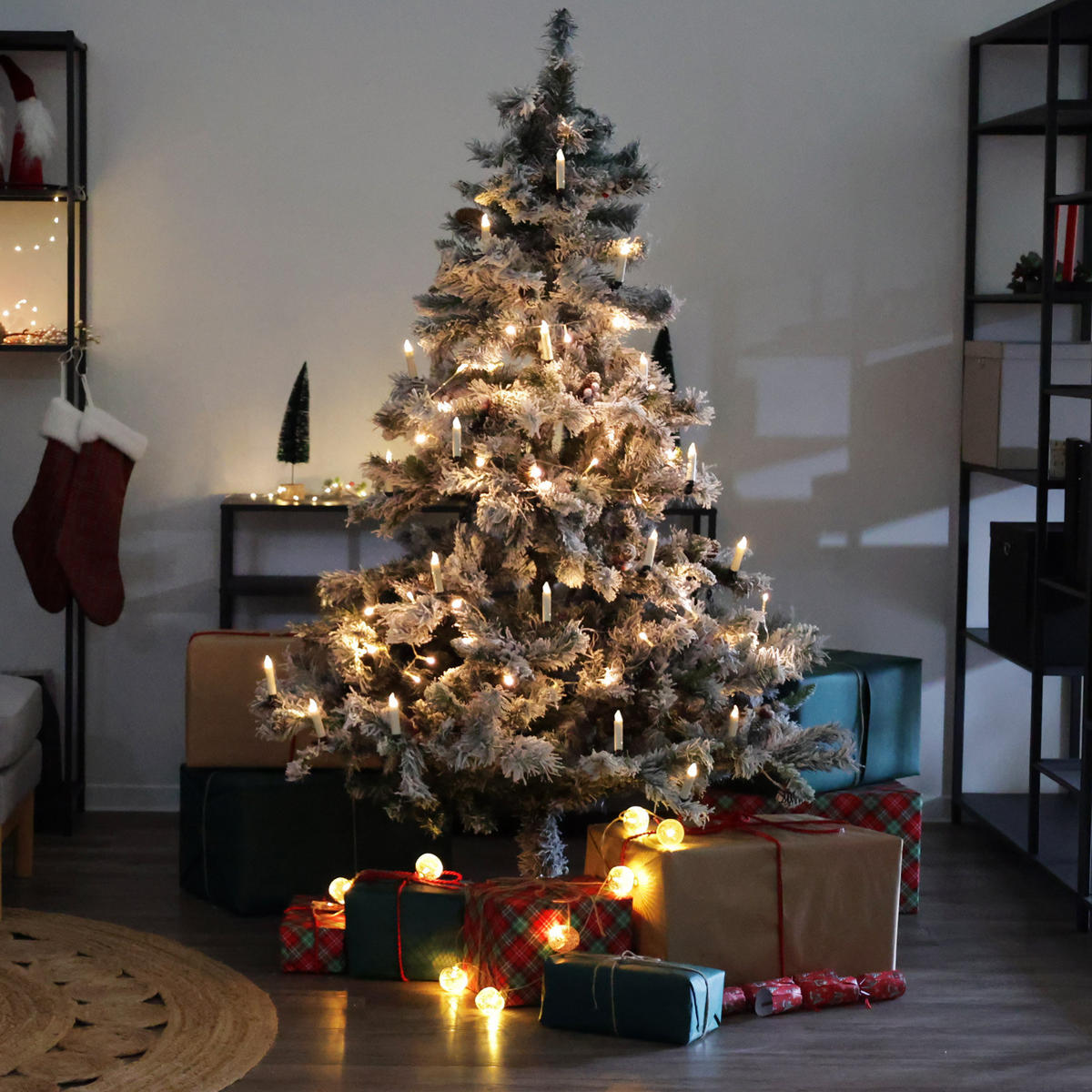 WEIHNACHTSBAUM künstlich - Weiß, Kunststoff (90/180cm) - SVITA