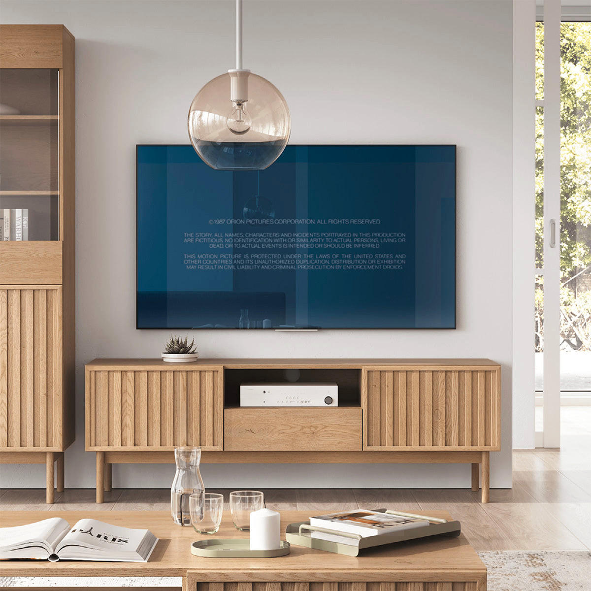 TV OMARICA Idor Les - rjava, leseni material (159/53.3/36.8cm) - Petits-meubles