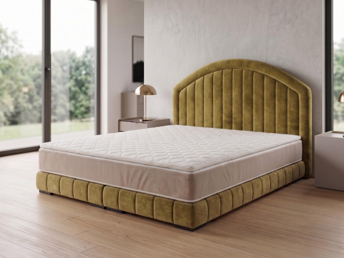 POLSTERBETT LEON2 120x 200 cm Farbe: Gelb - Gelb, Textil (120/200cm) - A&J MöbelLand