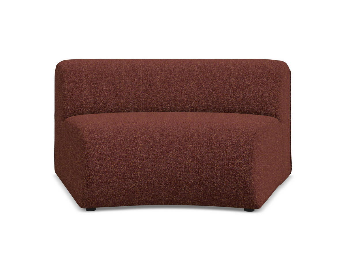 SOFAELEMENT Strukturstoff Stoff Rot - Bordeaux/Rot, Kunststoff/Textil (147/70/89cm) - Makamii