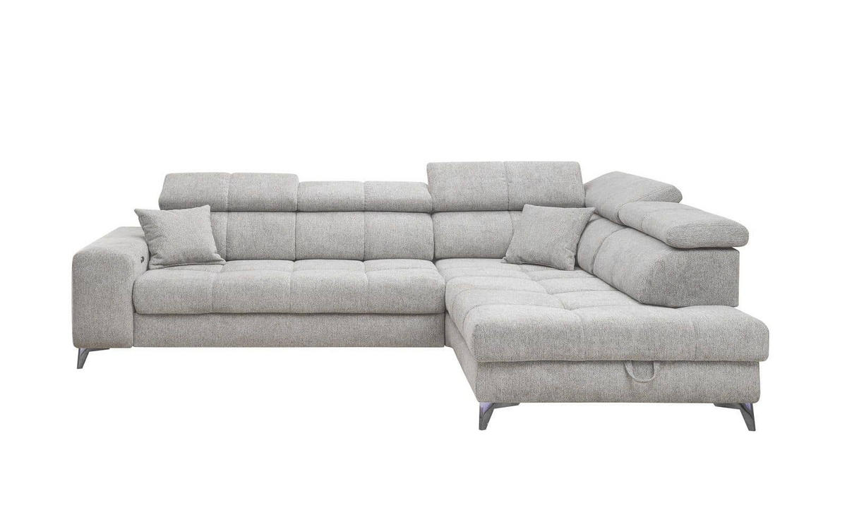 ECKSOFA mit elektrischer Wallaway-Funktion und vielseitigen Anpassungsmöglichkeiten - Taupe, Textil (198/282cm) - ed exciting design