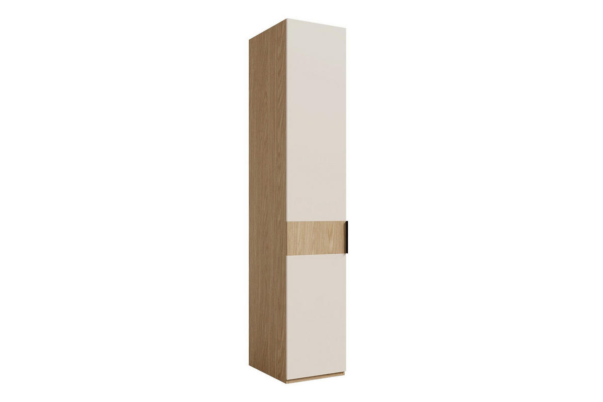 KLEIDERSCHRANK SUN 45/237/60 cm in Frühlingseiche/Macadamia mit 3 zusätzlichen Einlegeböden | Rechts - Eichefarben, Holzwerkstoff (58/237/45cm) - Deine Möbel 24