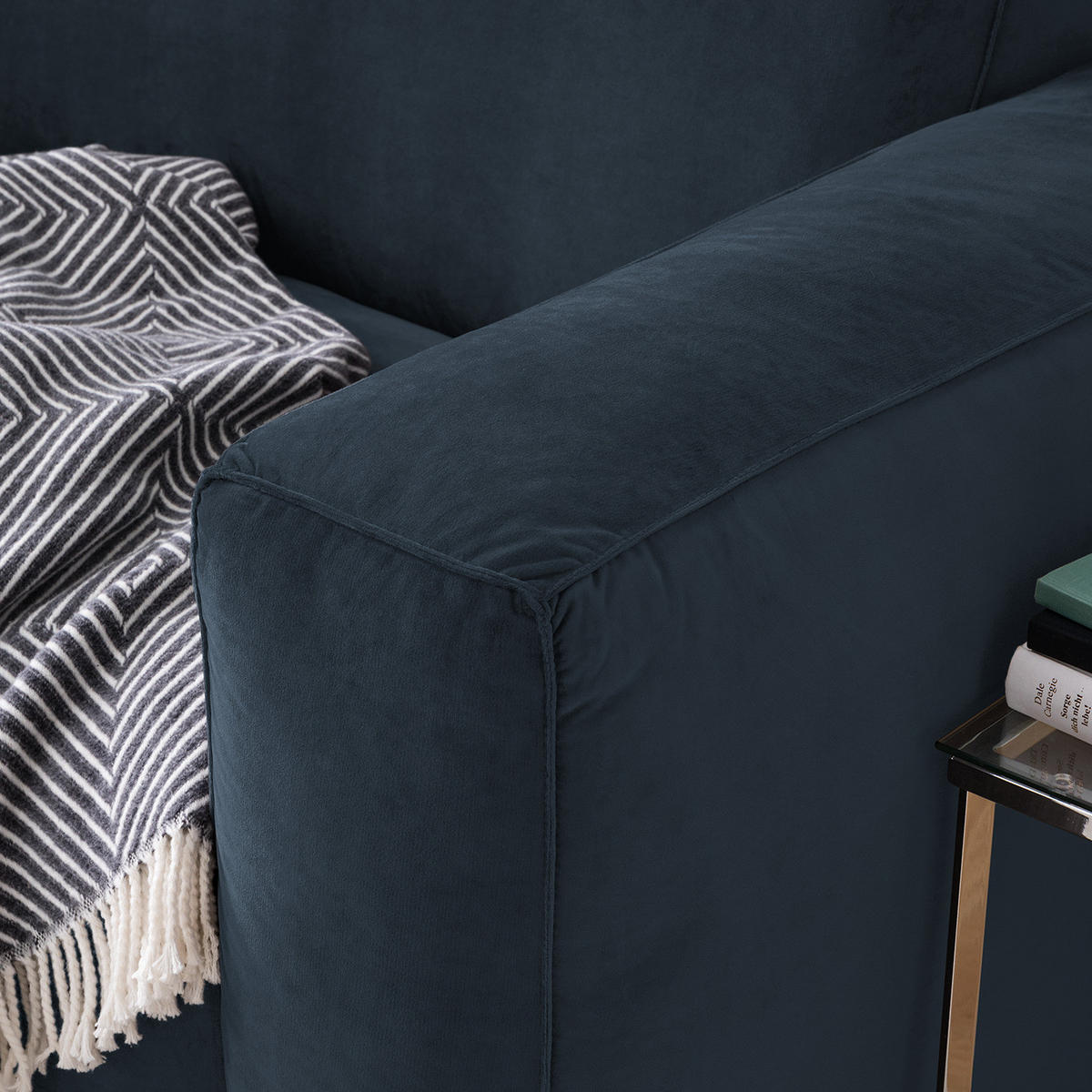 3-SITZER SOFA - Dunkelblau, Textil (240/75/96cm) - home24