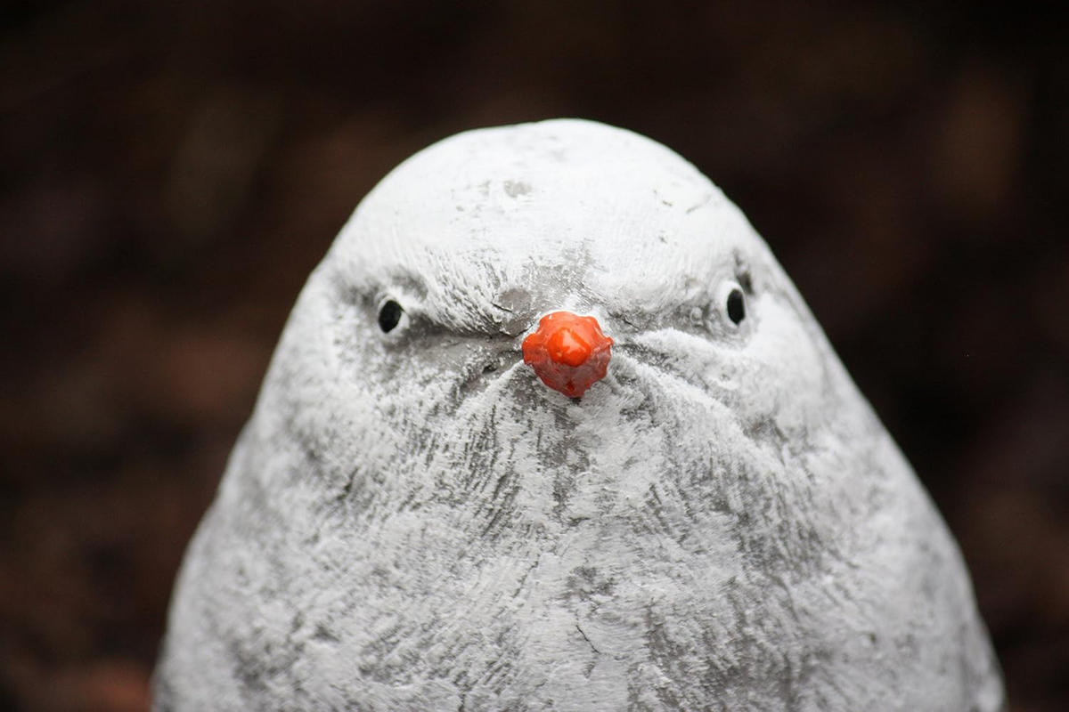 STEINFIGUR Kleiner Vogel Hansi frostfest Steinguss - Grau, Stein (8/10/10cm) - stoneandstyle