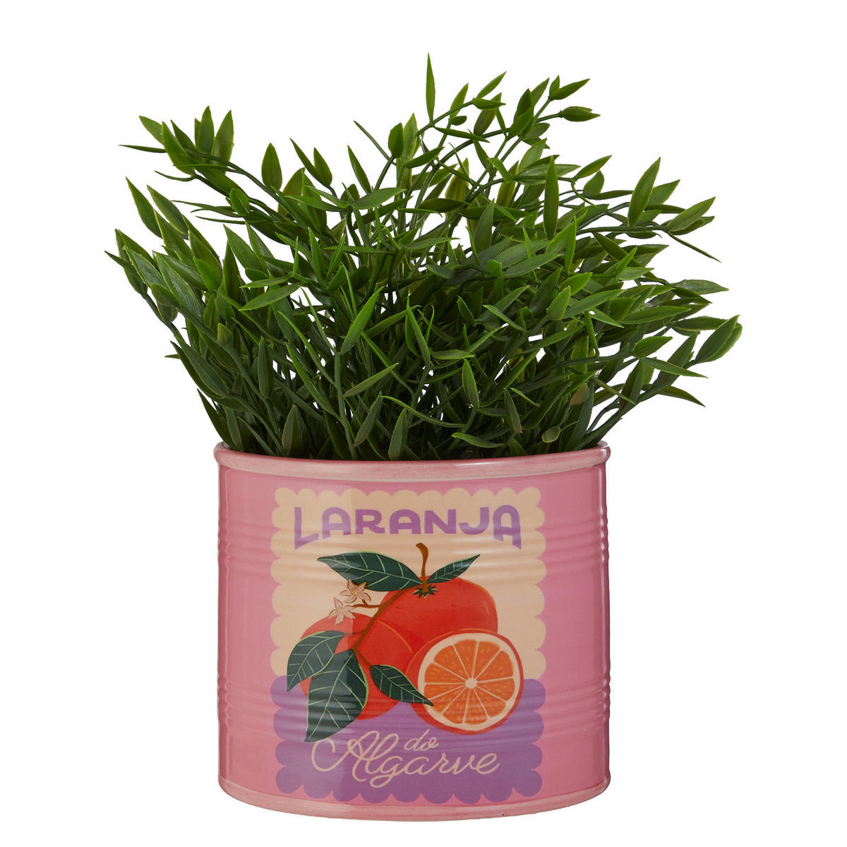 BLUMENTOPF Tin Orange Ø 13 cm - Pink, Stein (12cm) - Butlers