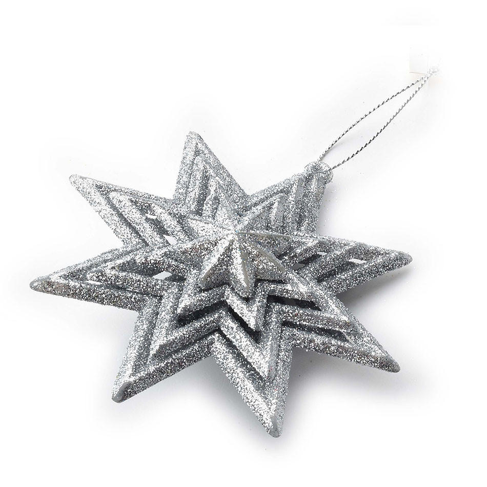 CHRISTBAUMKUGEL Santa Lila Silber 10/2.8/10 cm Kunstoff - Silberfarben, Kunststoff (2.8/10/10cm) - Mondex