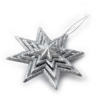 CHRISTBAUMKUGEL Santa Lila Silber 10/2.8/10 cm Kunstoff - Silberfarben, Kunststoff (2.8/10/10cm) - Mondex
