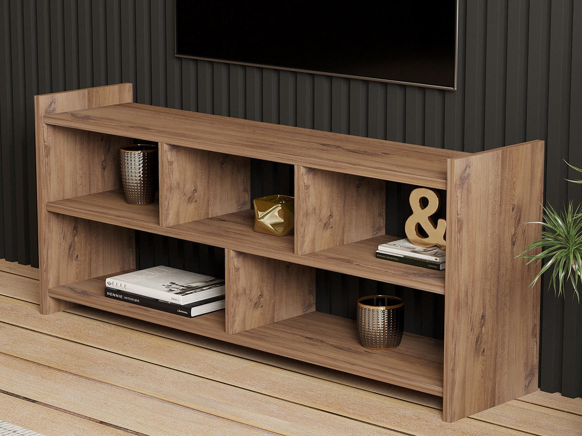 TV-MÖBEL Pera Kiefer Atlantik - Braun, Holz (117/55/28cm) - Habitat Garten