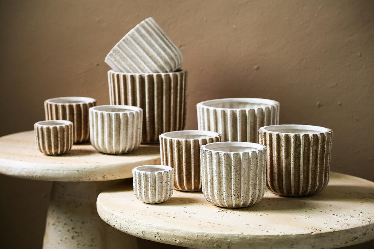 TOPF Ghada Braun 18/18/16cm - Braun, Keramik (16cm) - PTMD Collection