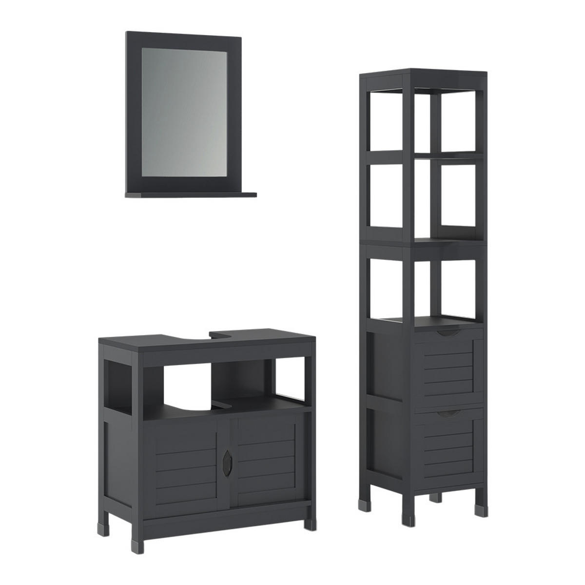 KOUPELNOVÝ NÁBYTEK Vilda Šedá - šedá, kompozitní dřevo (60/60/30cm) - Vicco