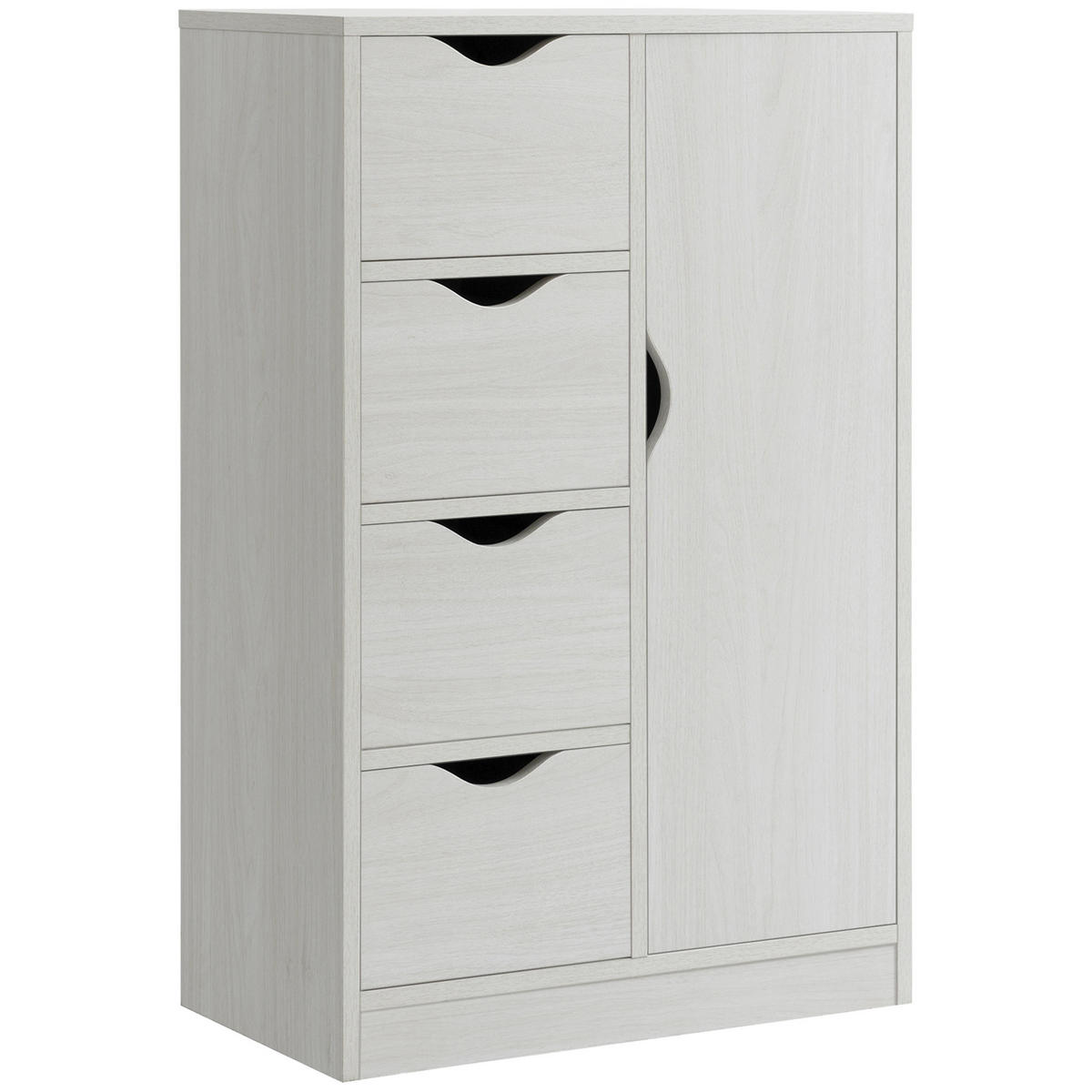KOMMODE DE-12364 54/29/83 cm Weiß - Weiß, Holzwerkstoff (54/83/29cm) - ComfortXL