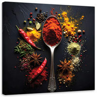 LEINWANDBILD Essen & Trinken 30x30cm - Rot, Textil (30/30cm) - Feeby