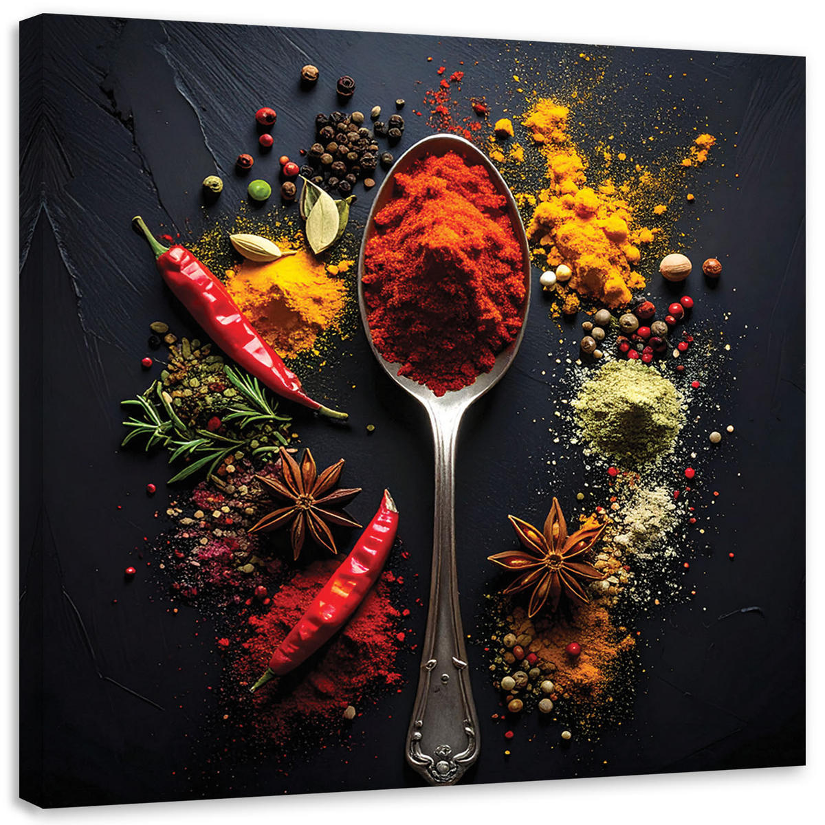 LEINWANDBILD Essen & Trinken 30x30cm - Rot, Textil (30/30cm) - Feeby