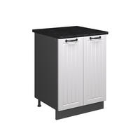 SKŘÍŇKA POD DŘEZ Fame-Line, Bílý venkovský dům/Antracit, 60 cm - bílá/antracitová, kompozitní dřevo (60/82/60cm) - Vicco